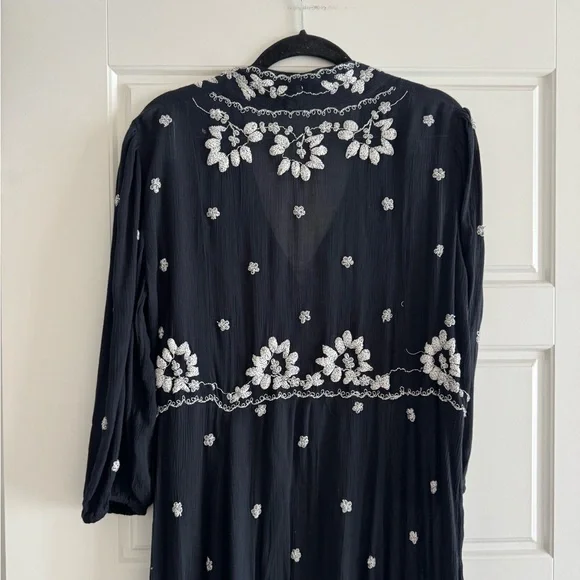 Free People Black and White Maxi Dress - Picture 6 of 7